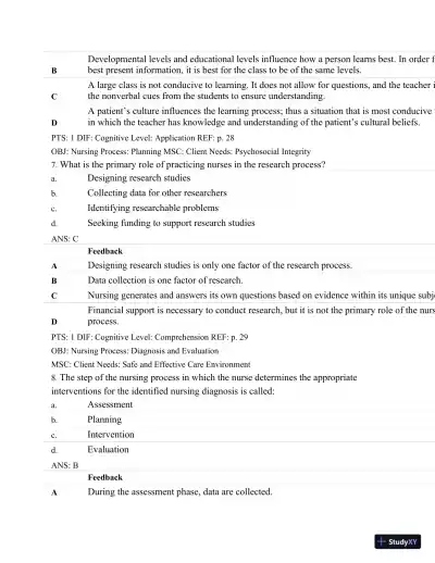 Test Bank For Maternal-Child Nursing, 4th Edition - Page 19 preview image