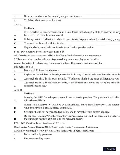 Test Bank For Maternal-Child Nursing, 4th Edition - Page 25 preview image