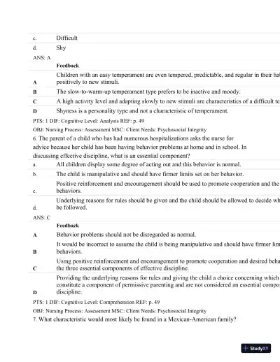 Test Bank For Maternal-Child Nursing, 4th Edition - Page 27 preview image