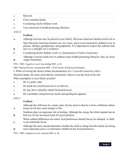 Test Bank For Maternal-Child Nursing, 4th Edition - Page 28 preview image