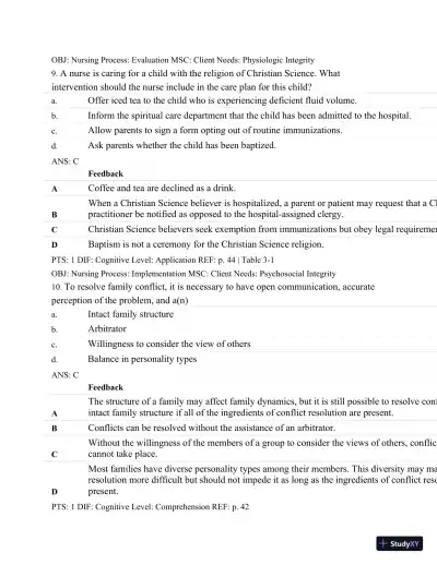 Test Bank For Maternal-Child Nursing, 4th Edition - Page 29 preview image