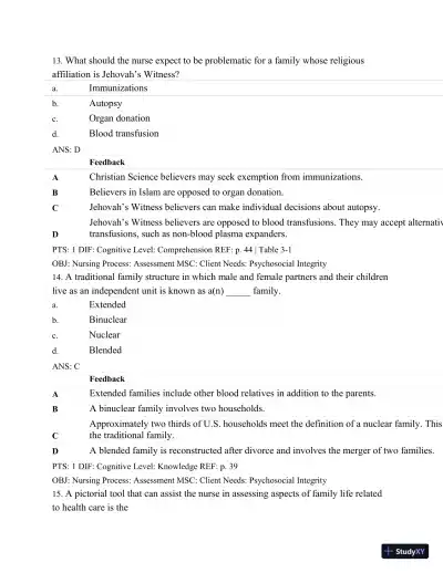 Test Bank For Maternal-Child Nursing, 4th Edition - Page 31 preview image