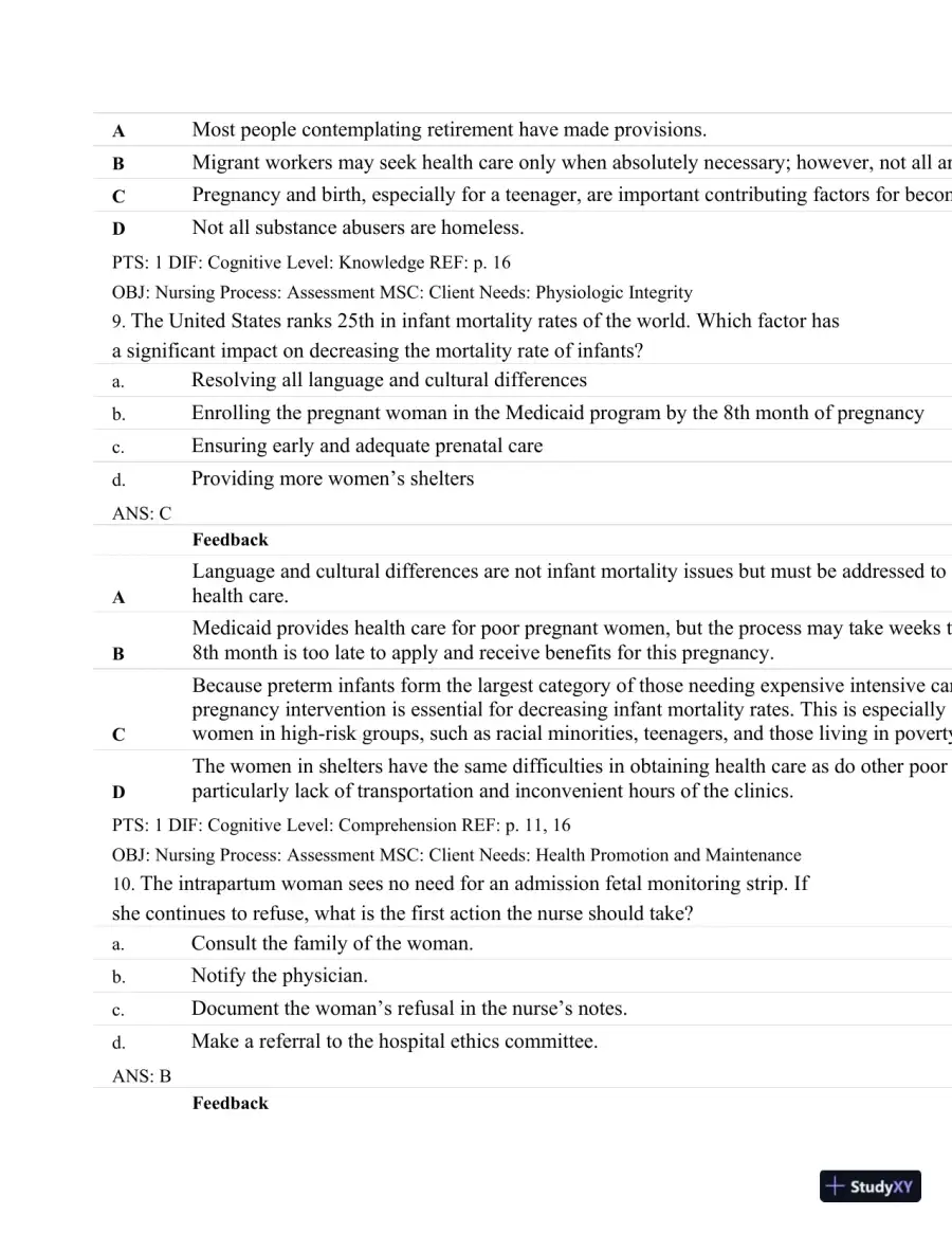 Test Bank For Maternal-Child Nursing, 4th Edition, page 6