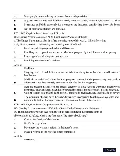 Test Bank For Maternal-Child Nursing, 4th Edition - Page 6 preview image