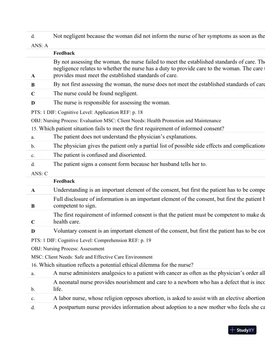 Test Bank For Maternal-Child Nursing, 4th Edition, page 9