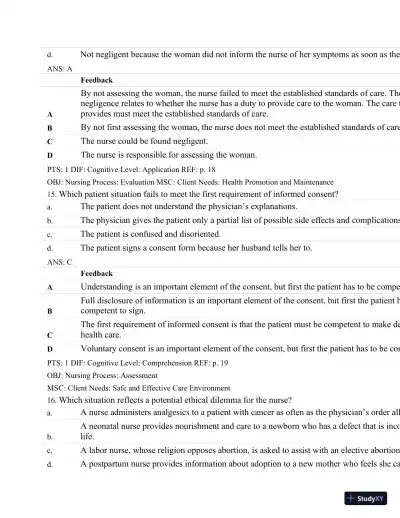 Test Bank For Maternal-Child Nursing, 4th Edition - Page 9 preview image