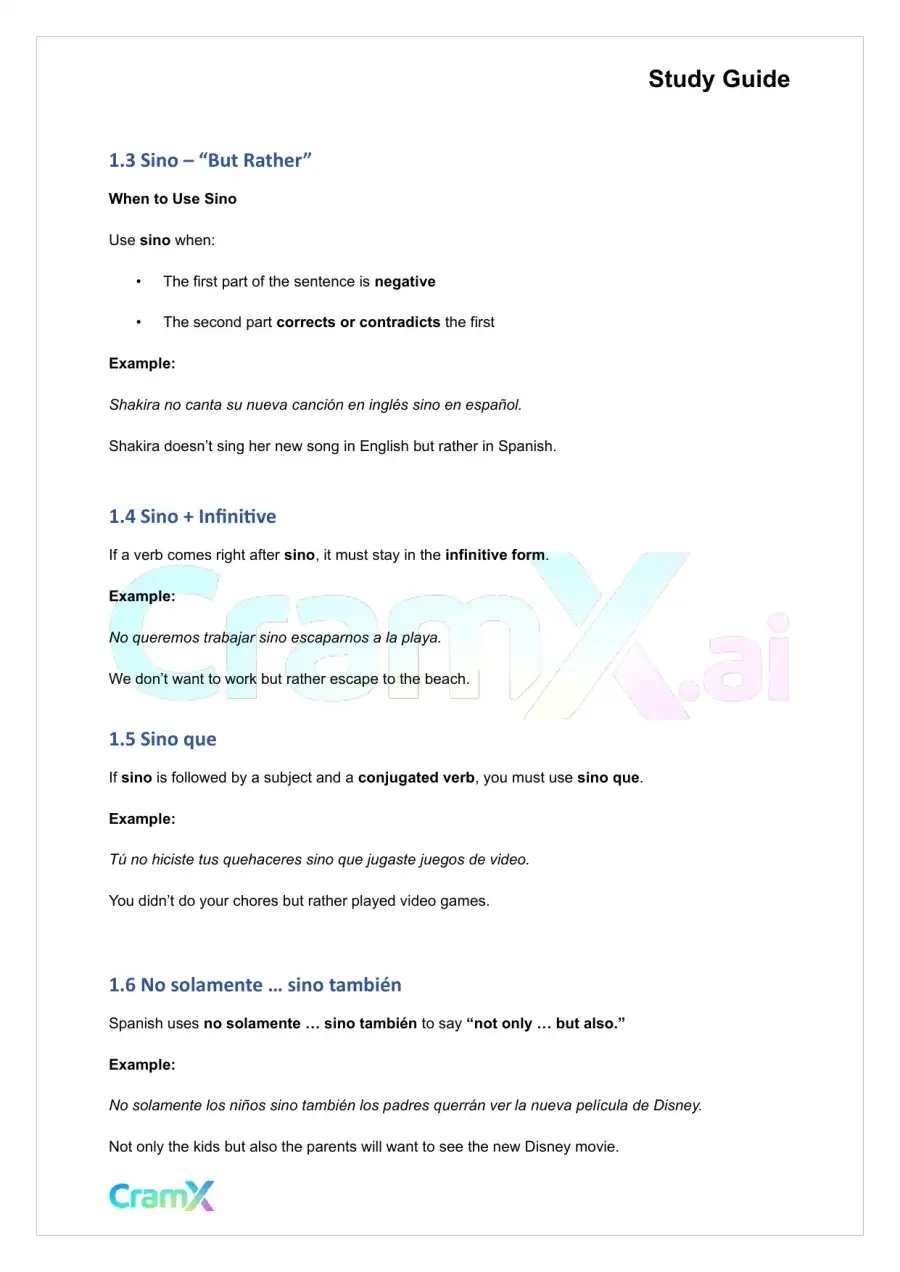 Spanish II - Passive Voice Conjunctions Sentence Variations, page 2
