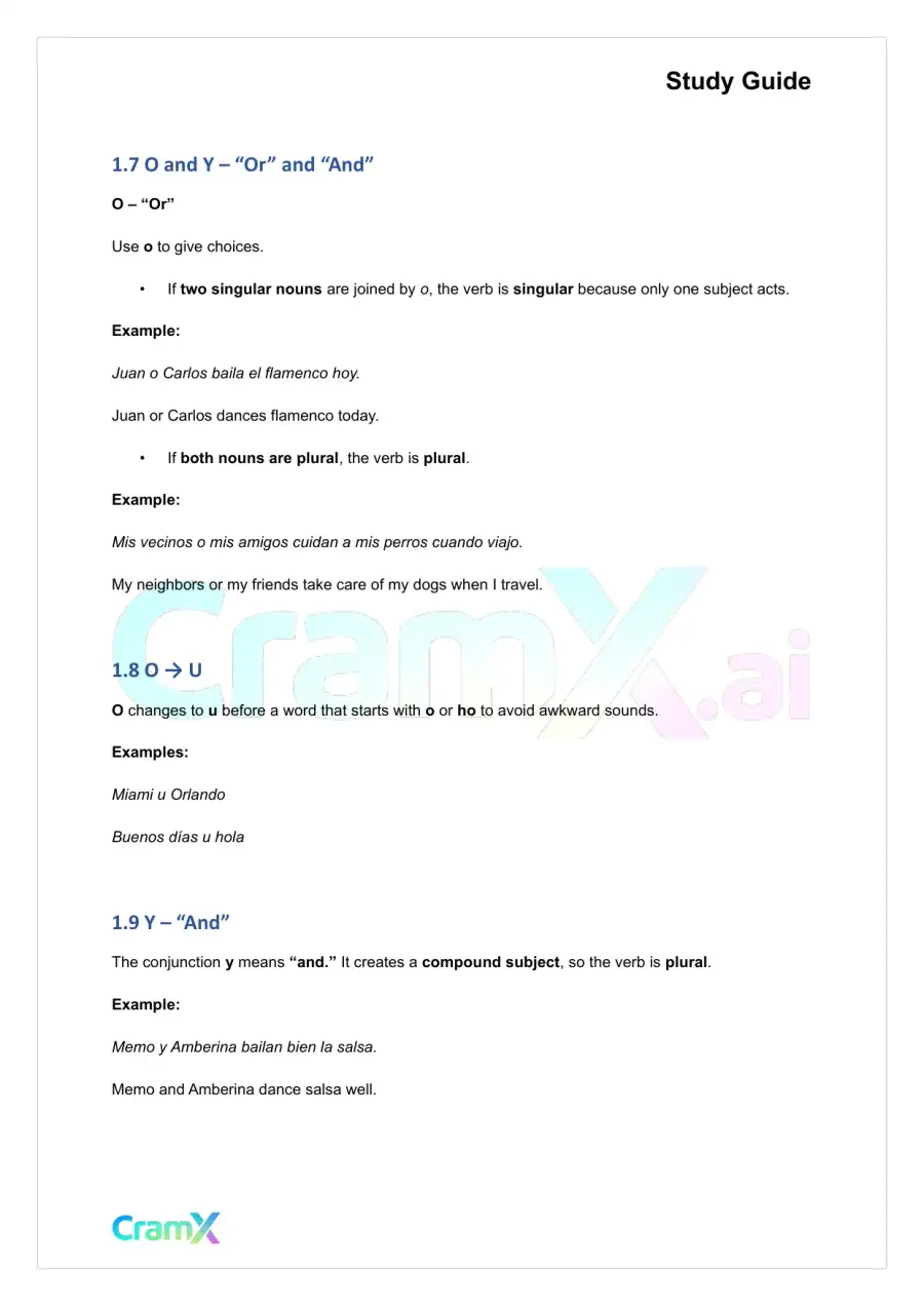 Spanish II - Passive Voice Conjunctions Sentence Variations, page 3