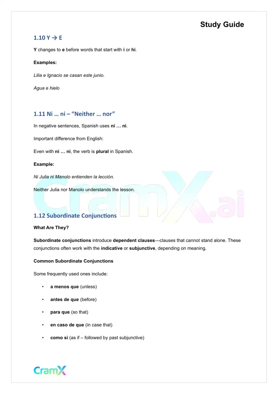 Spanish II - Passive Voice Conjunctions Sentence Variations, page 4