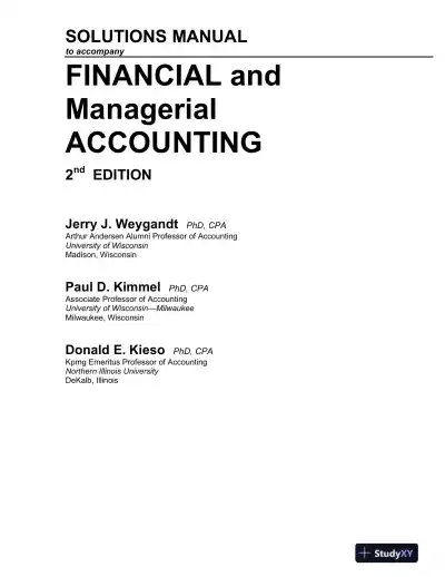 Solution Manual for Financial Accounting, 3rd Edition - Page 1 preview image