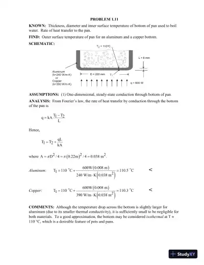 Solution Manual For Fundamentals of Heat and Mass Transfer, 8th Edition - Page 14 preview image