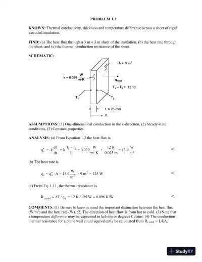 Solution Manual For Fundamentals of Heat and Mass Transfer, 8th Edition - Page 3 preview image