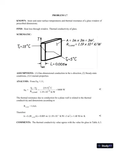 Solution Manual For Fundamentals of Heat and Mass Transfer, 8th Edition - Page 8 preview image