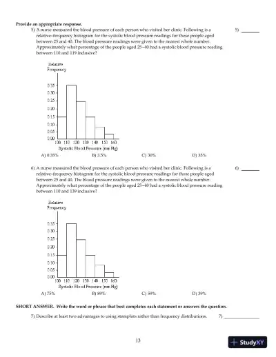Test Bank For Elementary Statistics, 12th Edition - Page 14 preview image