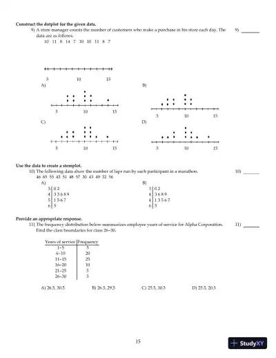 Test Bank For Elementary Statistics, 12th Edition - Page 16 preview image