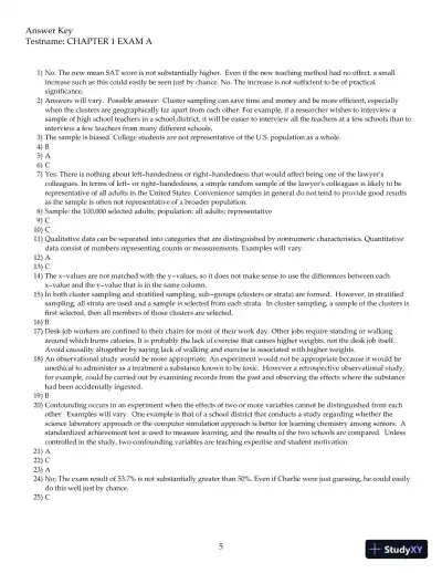 Test Bank For Elementary Statistics, 12th Edition - Page 6 preview image