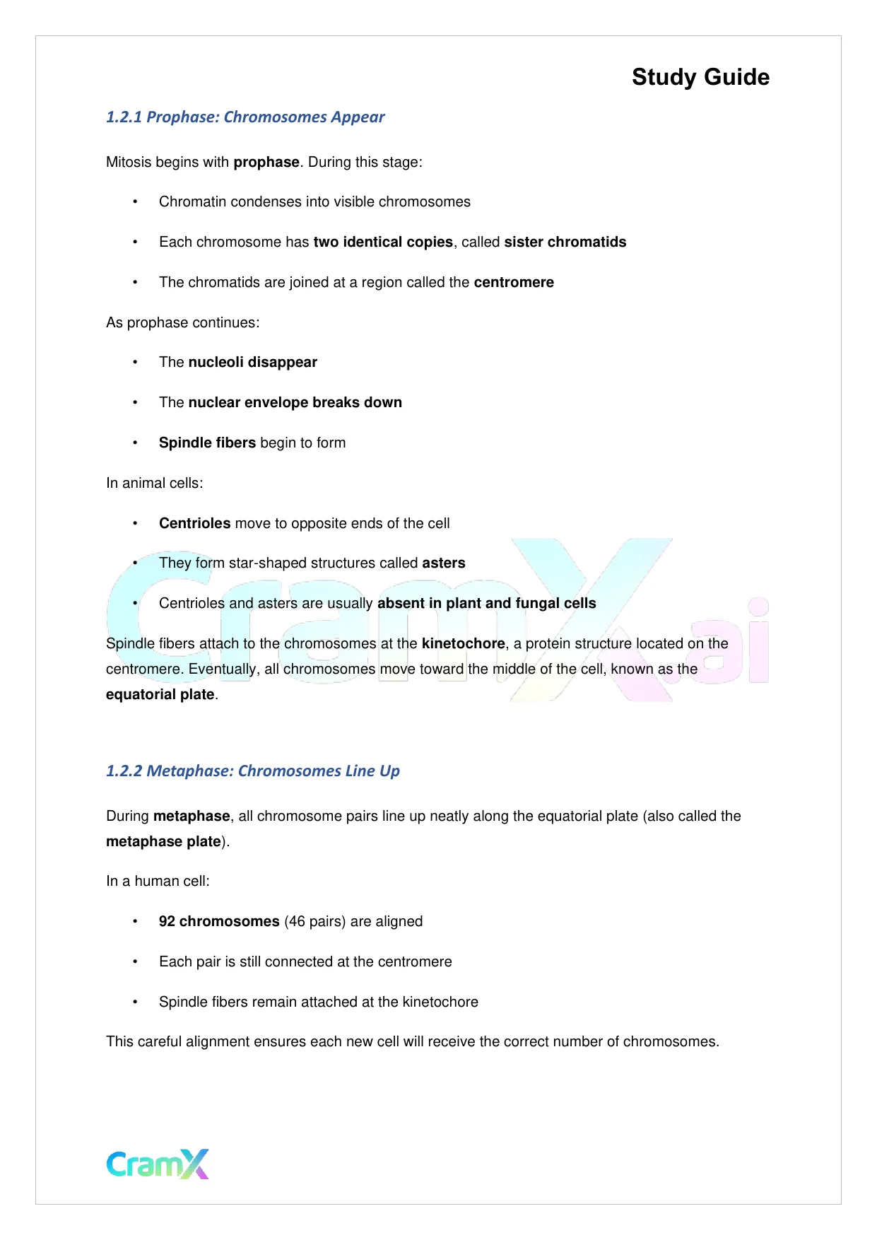 Biology - Mitosis and Cell Reproduction - Page 3 preview image