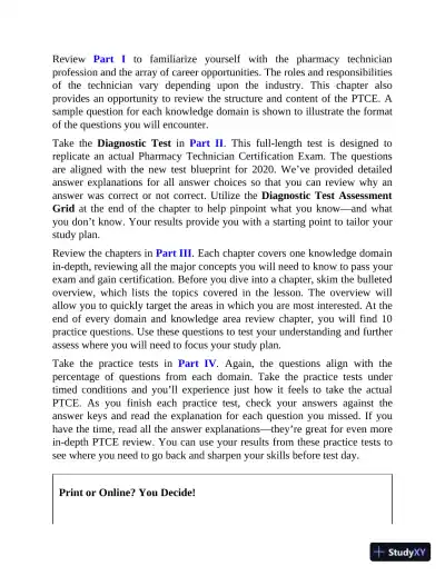 Master the Pharmacy Technician Certification PTCE Exam (2020) - Page 14 preview image