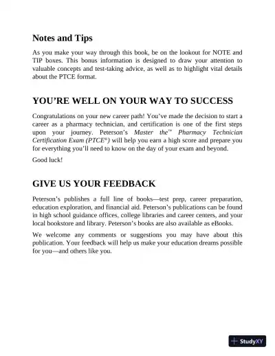 Master the Pharmacy Technician Certification PTCE Exam (2020) - Page 16 preview image