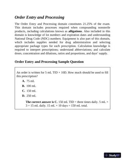 Master the Pharmacy Technician Certification PTCE Exam (2020) - Page 25 preview image