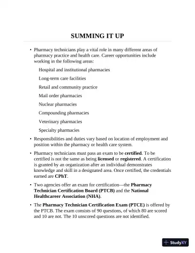 Master the Pharmacy Technician Certification PTCE Exam (2020) - Page 26 preview image