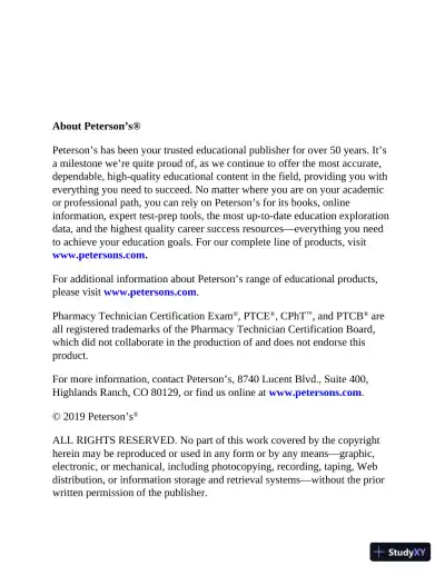Master the Pharmacy Technician Certification PTCE Exam (2020) - Page 5 preview image