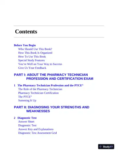 Master the Pharmacy Technician Certification PTCE Exam (2020) - Page 8 preview image