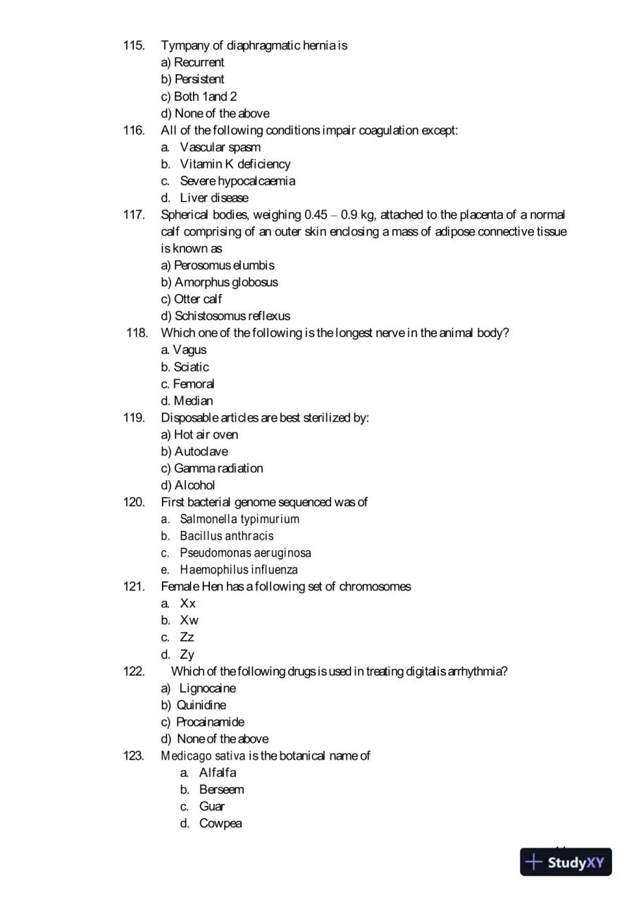 Nursing Diagnosis Practice Exam With Answers (1002 Solved Questions), page 15