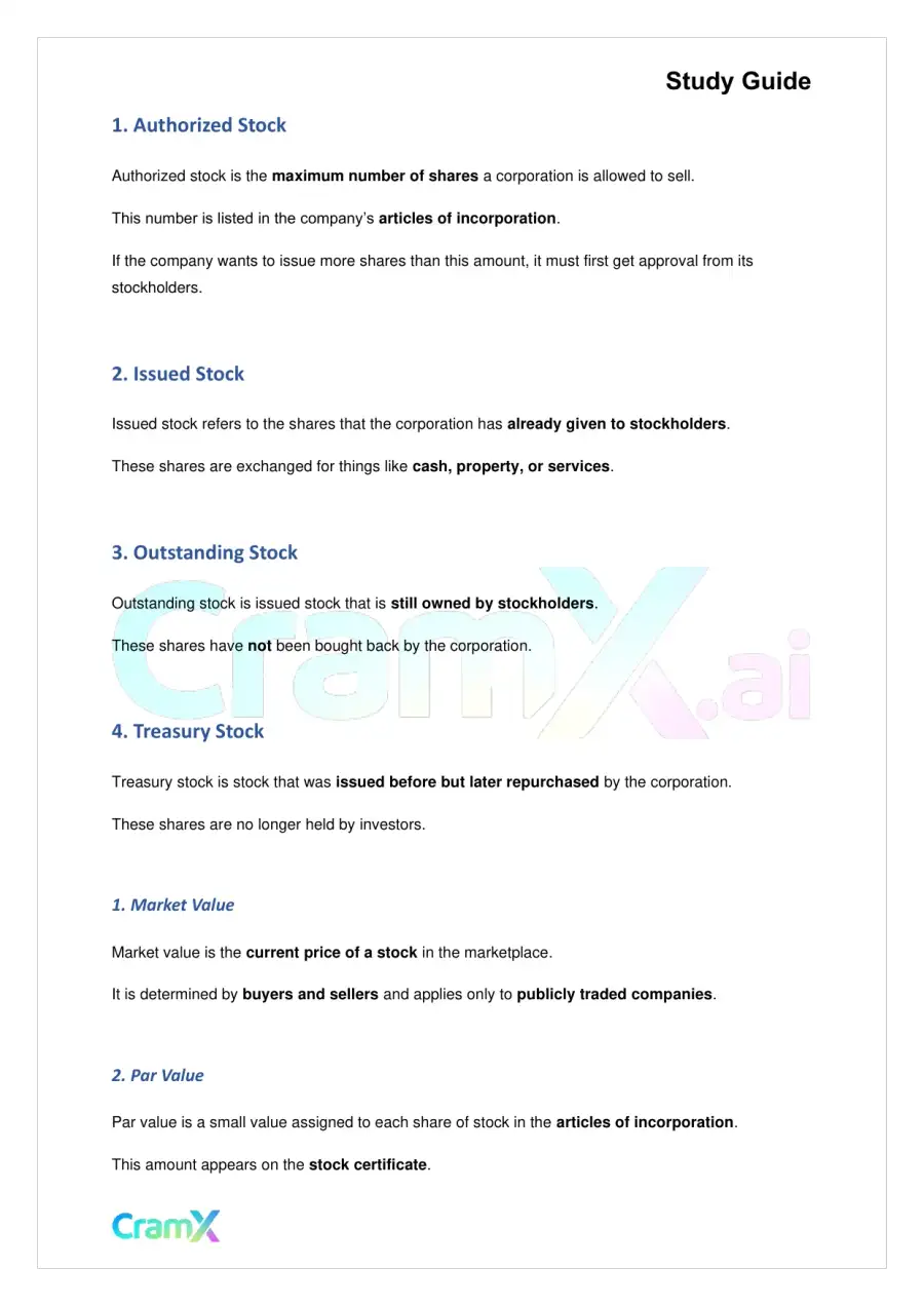 Accounting Principles II – Corporations, page 5