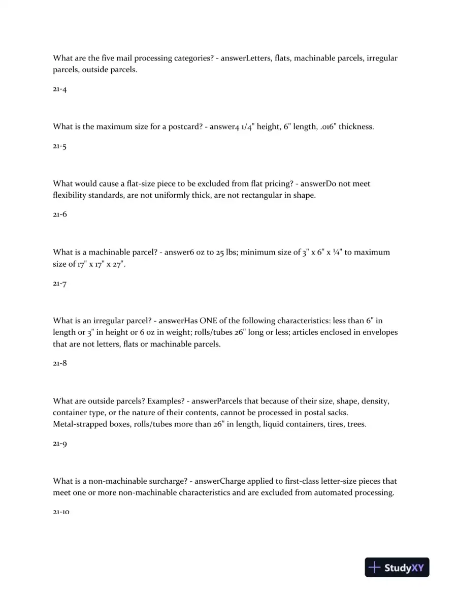 USPS Marketing Sales and Services Associate Training With Answers (147 Solved Questions), page 5