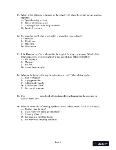 Managing and Coordinating Nursing Care Fifth Edition Test Bank - Page 14 preview image