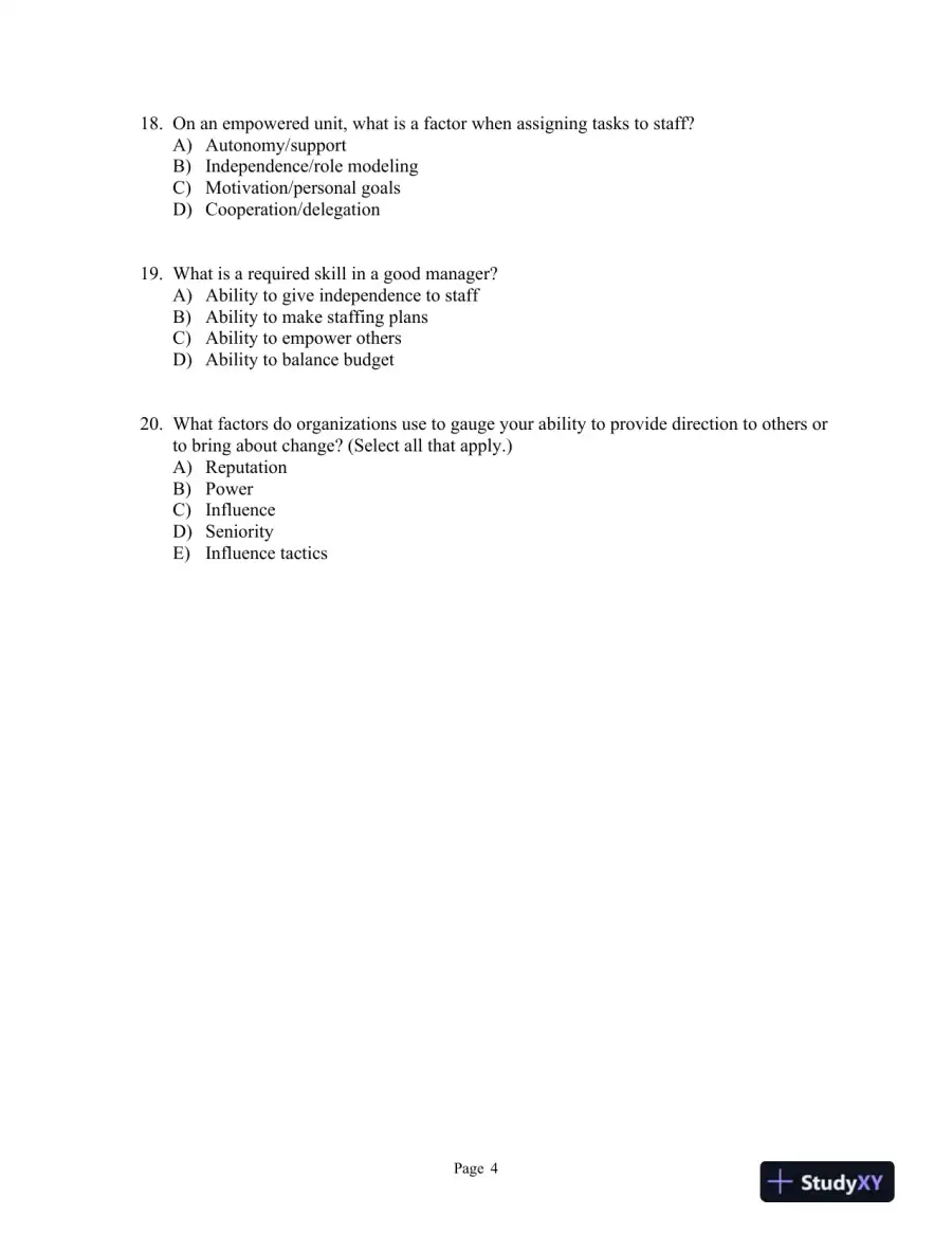 Managing and Coordinating Nursing Care Fifth Edition Test Bank, page 5