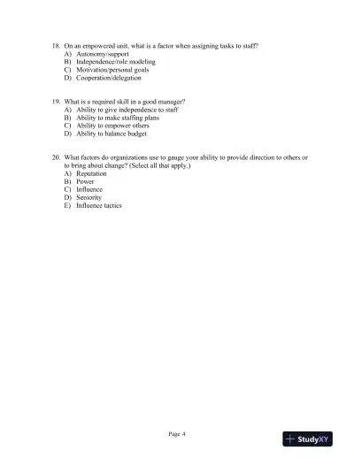 Managing and Coordinating Nursing Care Fifth Edition Test Bank - Page 5 preview image