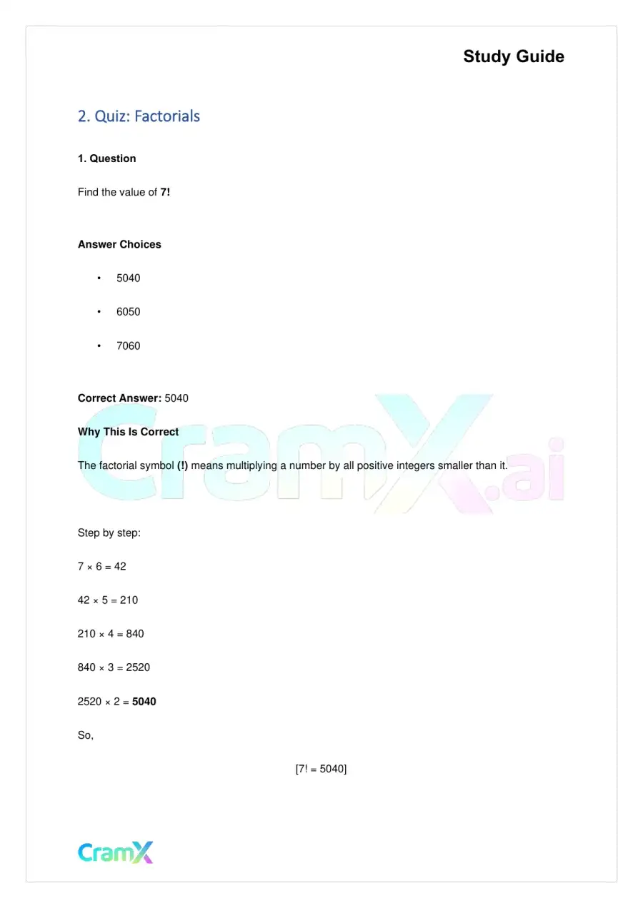 Algebra II – Additional Topics, page 3