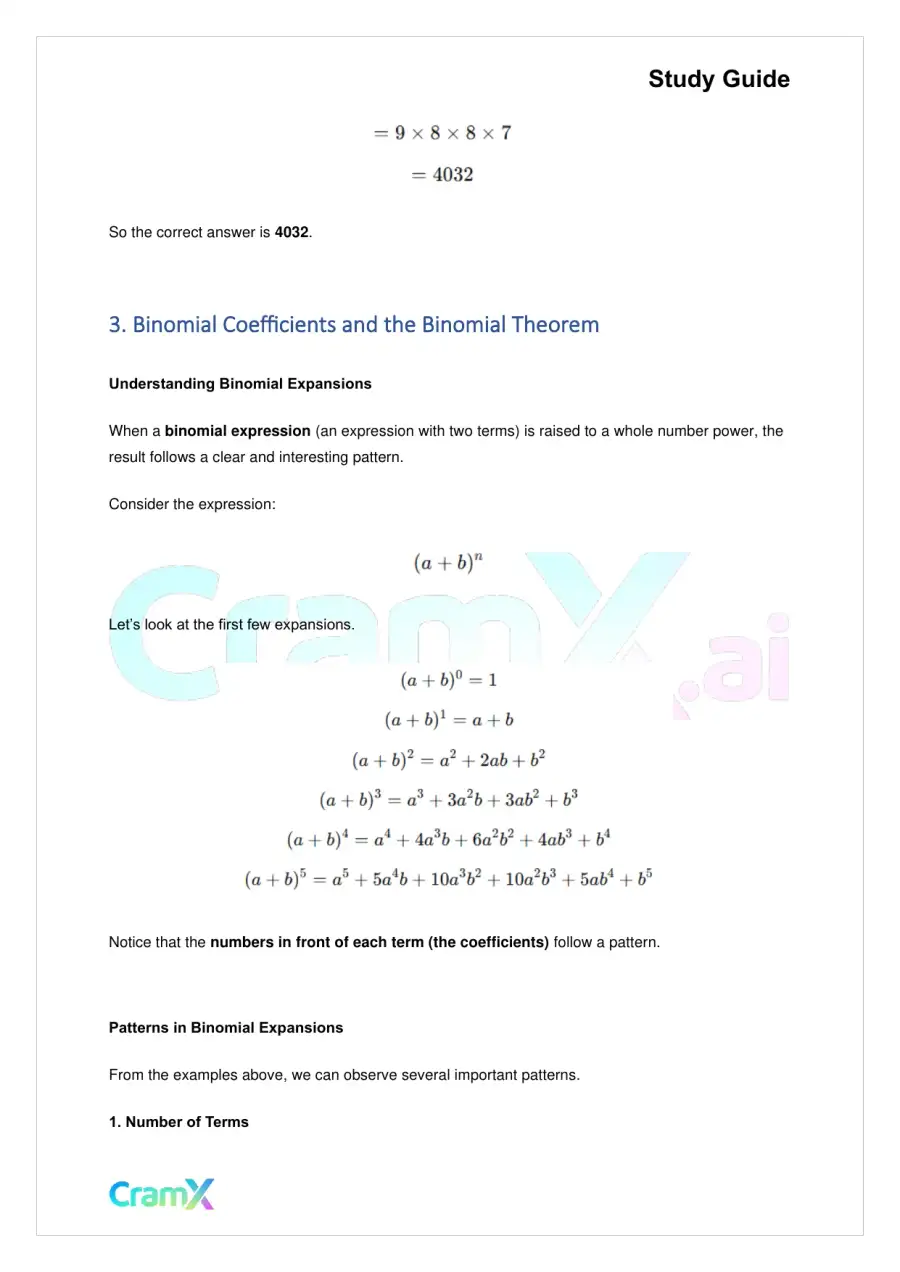 Algebra II – Additional Topics, page 8
