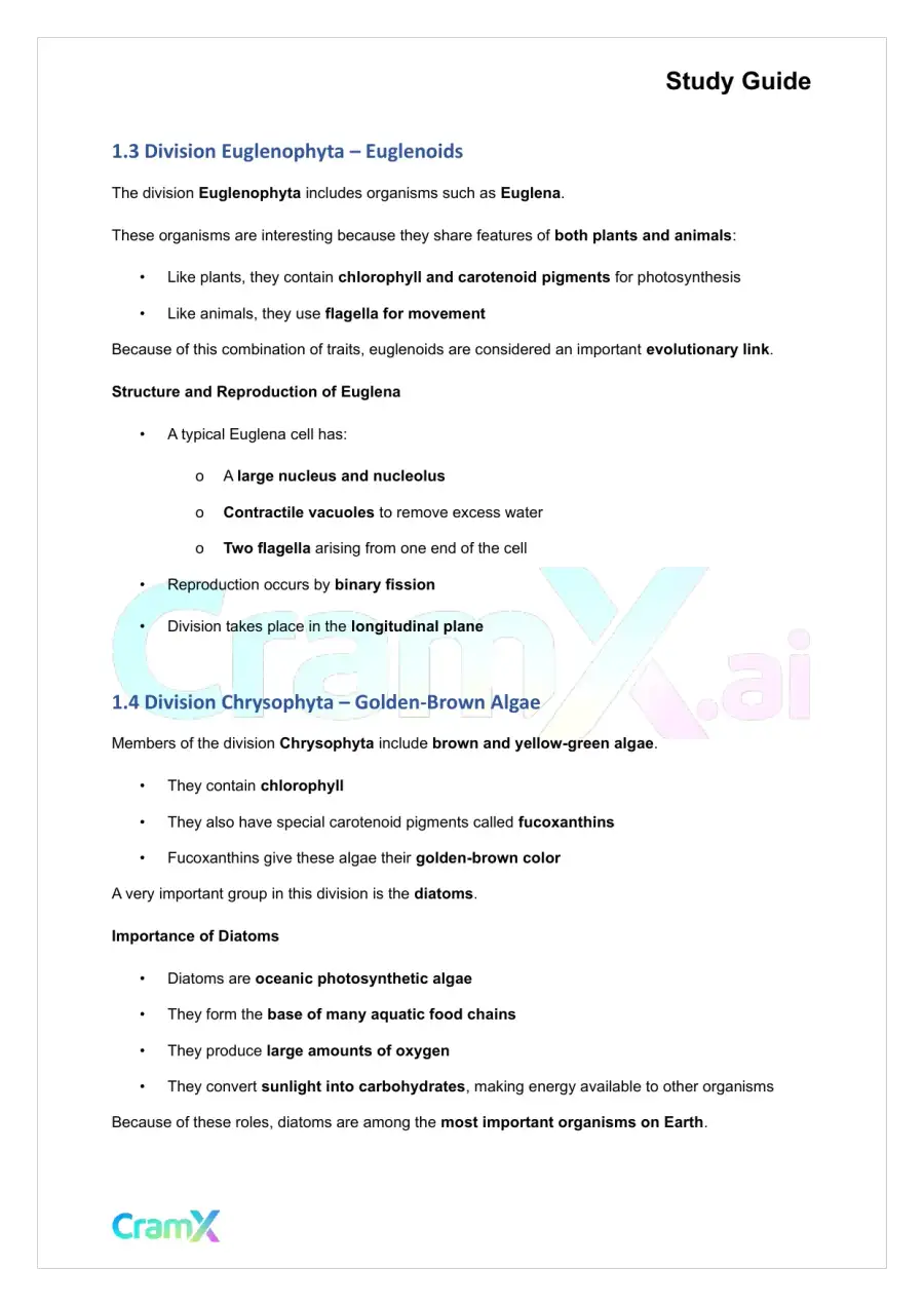 Microbiology - The Unicellular Algae, page 2