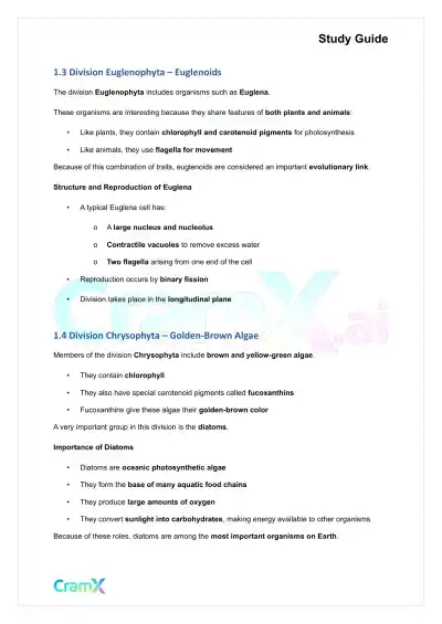 Microbiology - The Unicellular Algae - Page 2 preview image