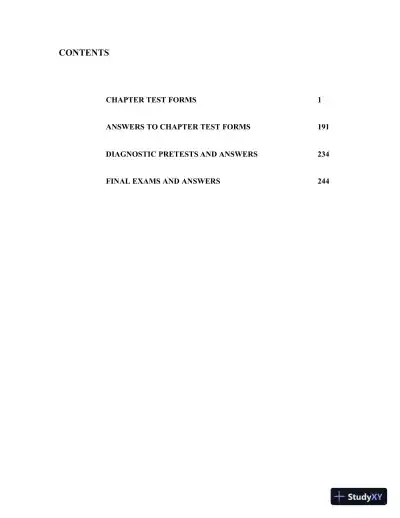 Test Bank For Essentials of College Algebra, 12th Edition - Page 1 preview image