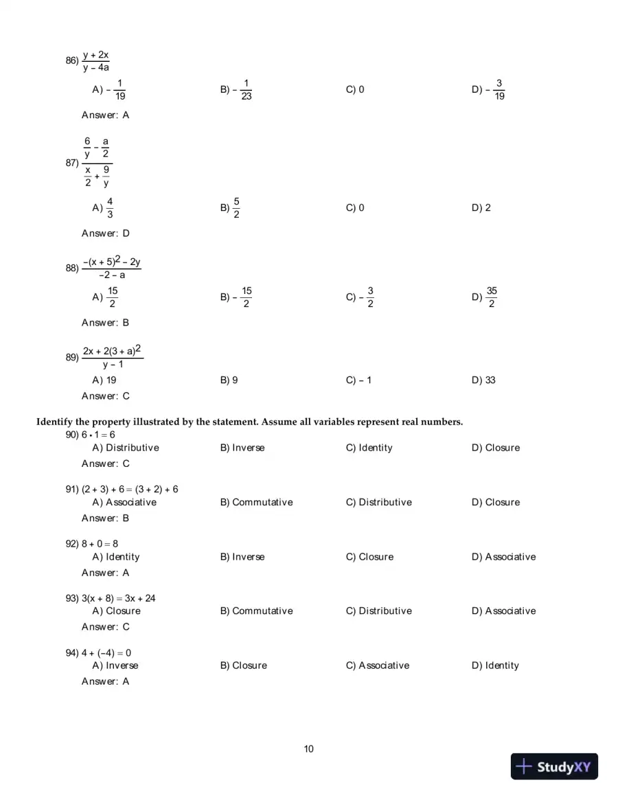 Test Bank For Essentials of College Algebra, 12th Edition, page 12