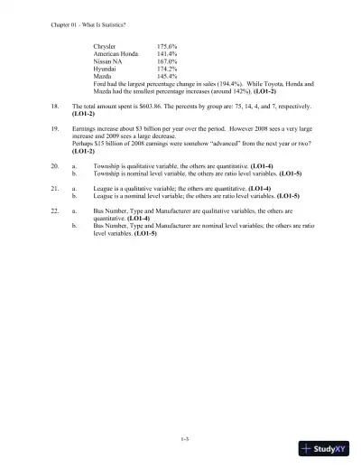 Solution Manual For Statistical Techniques In Business And Economics, 16th Edition - Page 4 preview image