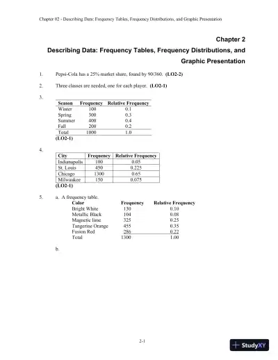 Solution Manual For Statistical Techniques In Business And Economics, 16th Edition - Page 5 preview image