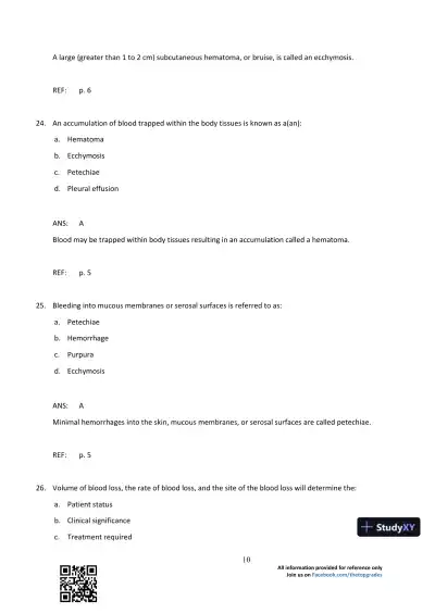 Comprehensive Radiographic Pathology 5th Edition Test Bank - Page 11 preview image