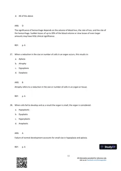 Comprehensive Radiographic Pathology 5th Edition Test Bank - Page 12 preview image