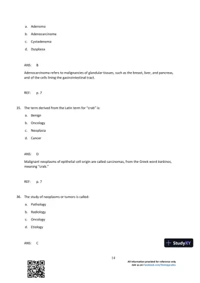 Comprehensive Radiographic Pathology 5th Edition Test Bank - Page 15 preview image