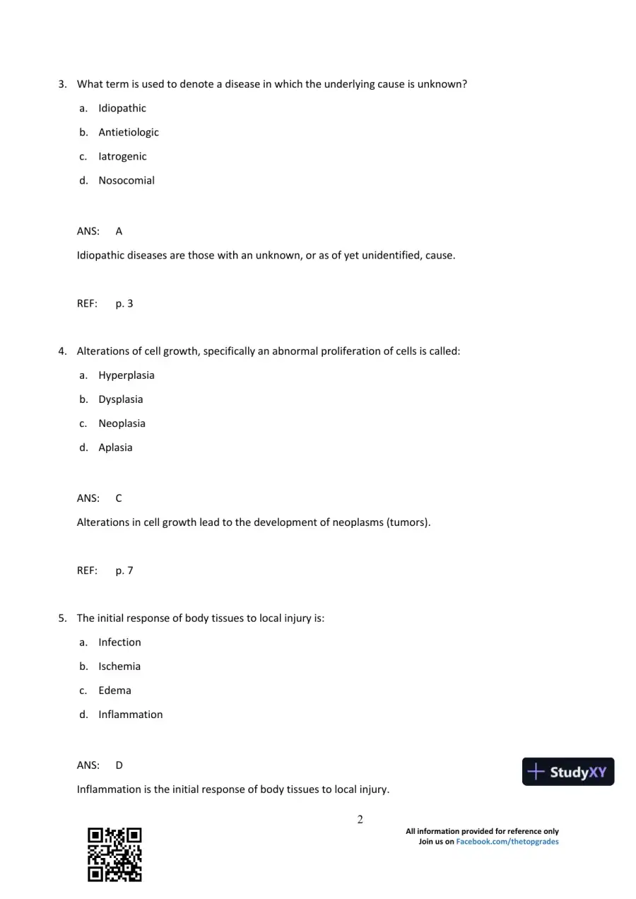 Comprehensive Radiographic Pathology 5th Edition Test Bank, page 3