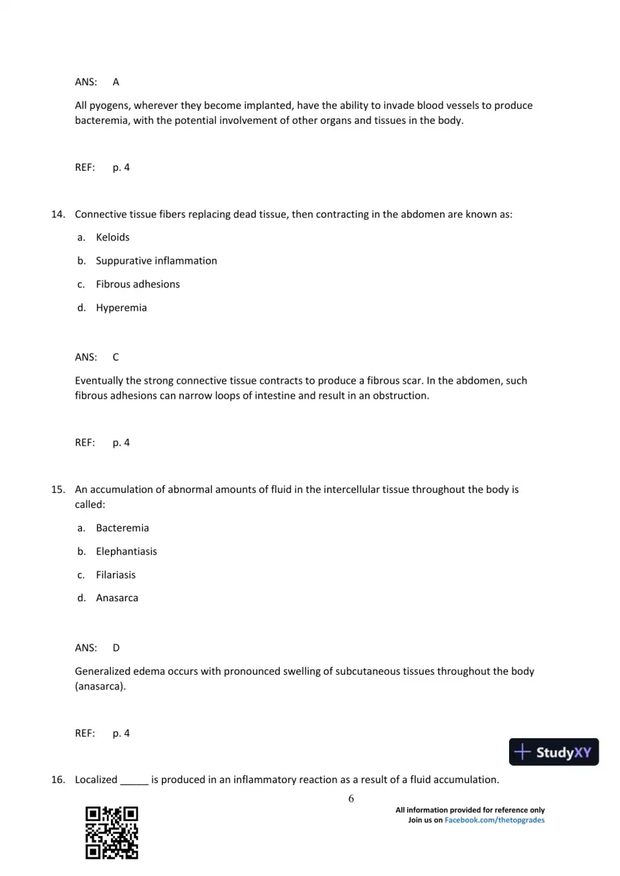 Comprehensive Radiographic Pathology 5th Edition Test Bank, page 7