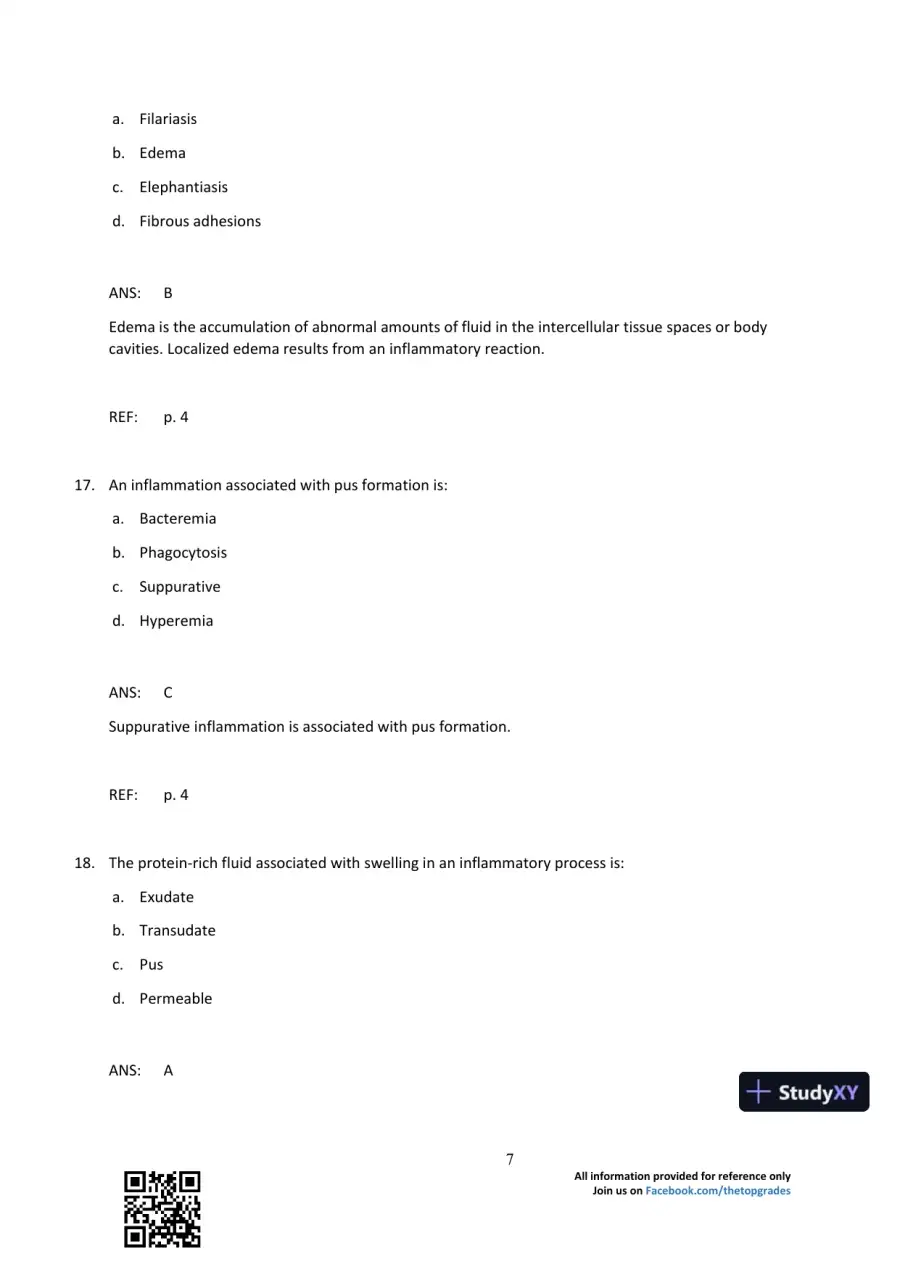 Comprehensive Radiographic Pathology 5th Edition Test Bank, page 8