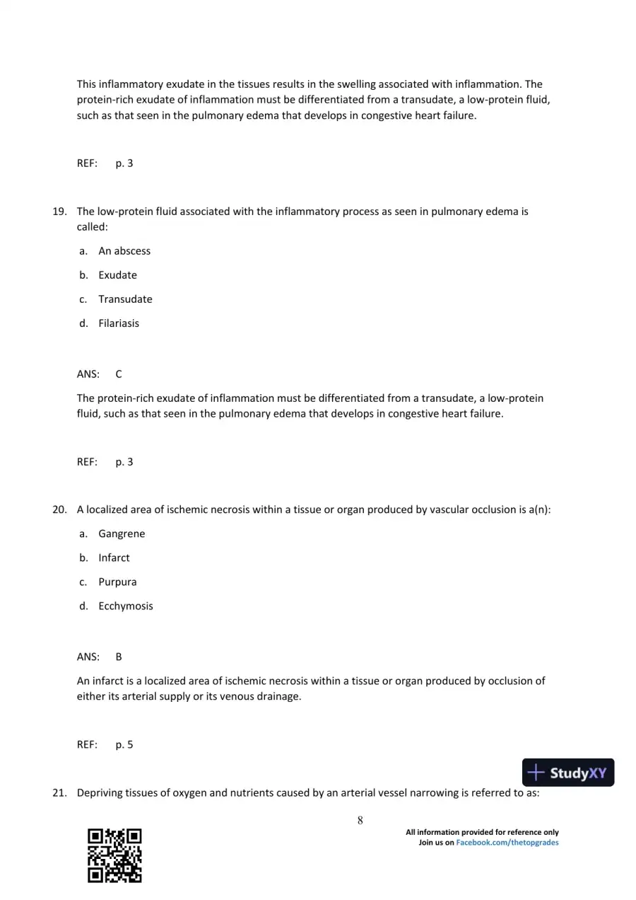 Comprehensive Radiographic Pathology 5th Edition Test Bank, page 9