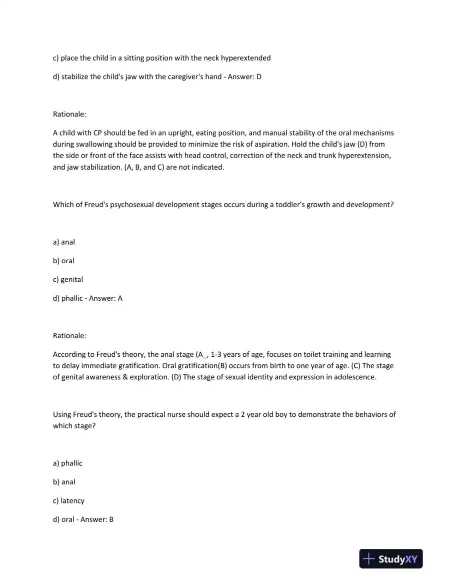 HESI PN Obstetrics, Maternity, Pediatrics Practice Exam With Answers (1000 Solved Questions), page 16