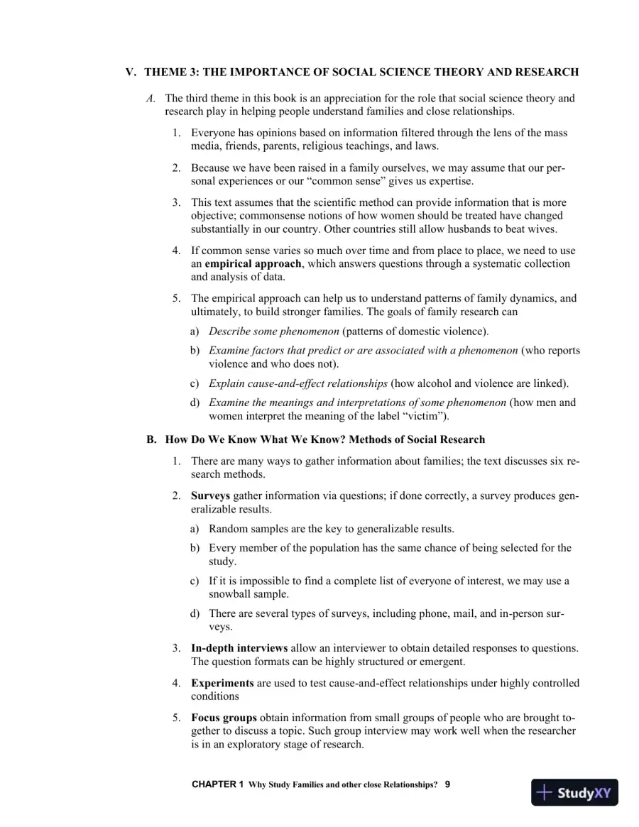 Class Notes for Exploring Marriages and Families, 3rd Edition, page 12